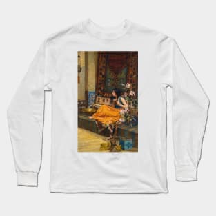 In The Harem, An Odalisque by John William Waterhouse Long Sleeve T-Shirt